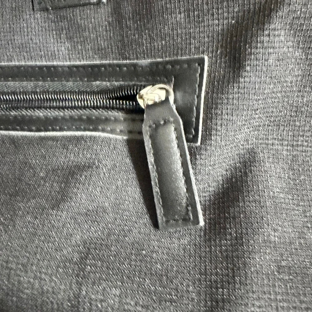 Y2K Calvin Klein Black Canvas Duffle Bag Travel Weekender‎ Gym Bag w Logo Patch